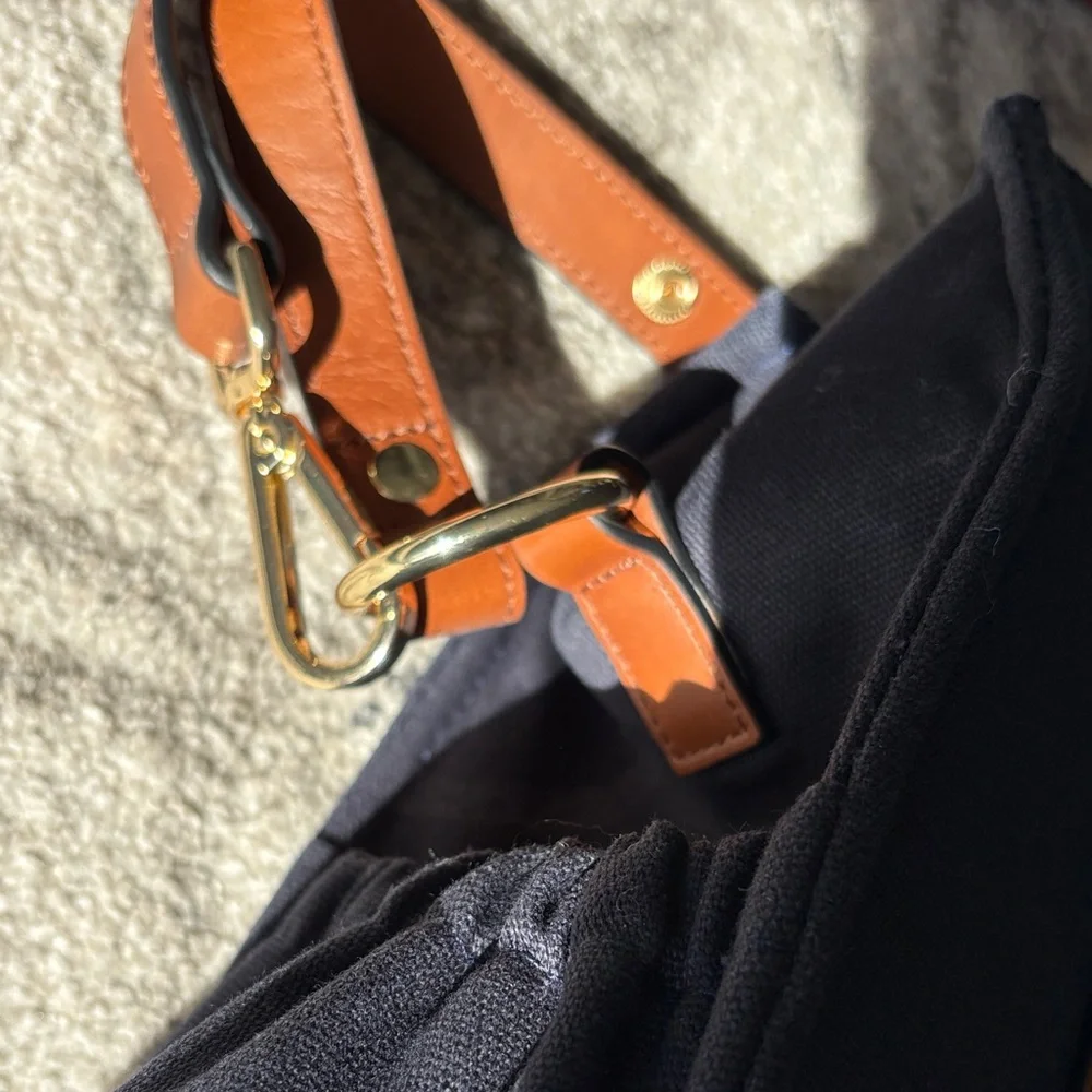 Chloé Navy, Cream & Tan Canvas Tote